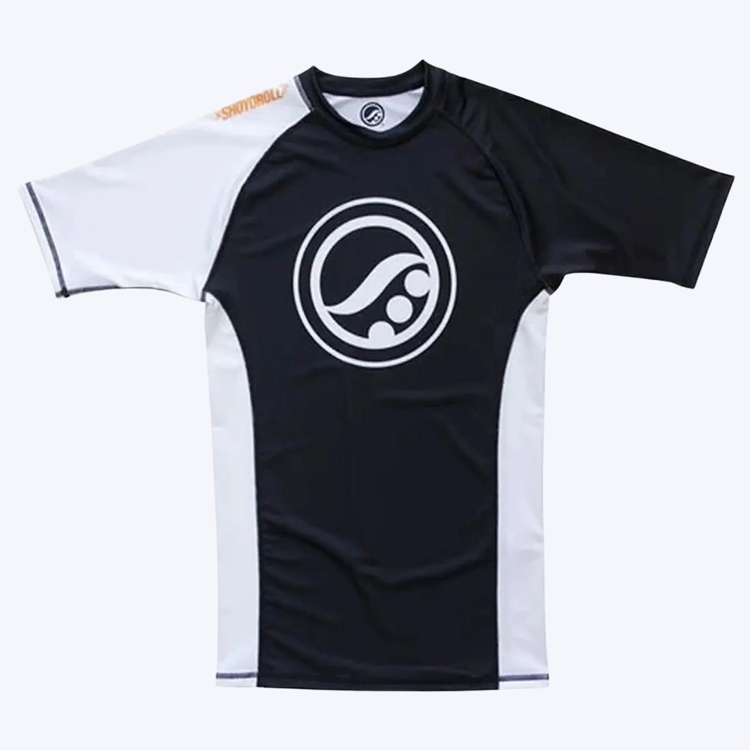 Shoyoroll Ranked Black & White No Gi Rash Guard – BJJ Training Shirt